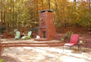outdoor brick fireplace design