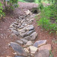 stone drainage after landscaping services