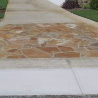 concrete and stone walkway